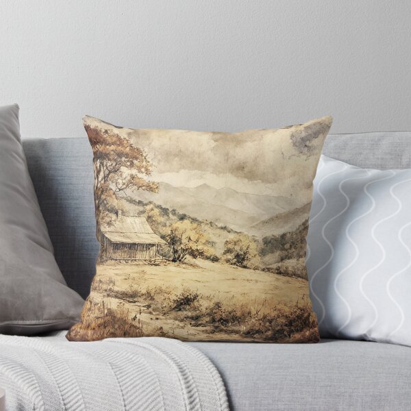 Item preview, Mountain Lake Cabin Rustic Landscape designed and sold by MalDezCy.