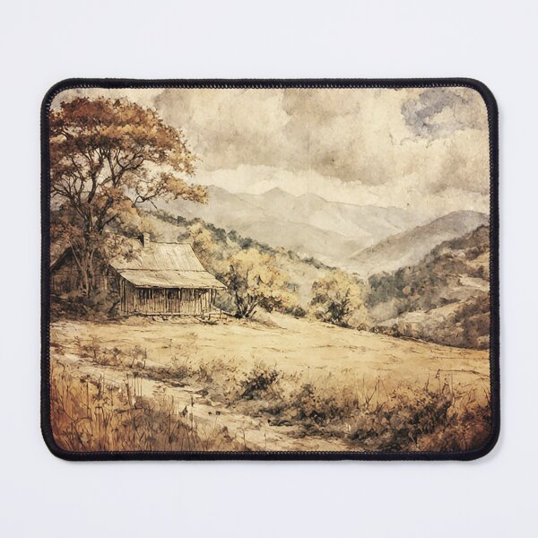 Item preview, Mountain Lake Cabin Rustic Landscape designed and sold by MalDezCy.