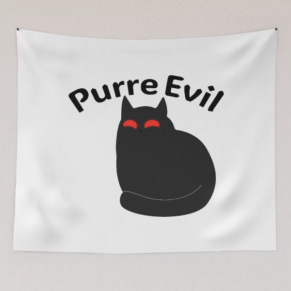 Item preview, Purre Evil Devil Cat – Exploding Kittens Inspired Funny Dark Cute Black Cat Design designed and sold by CozyLittleShop.