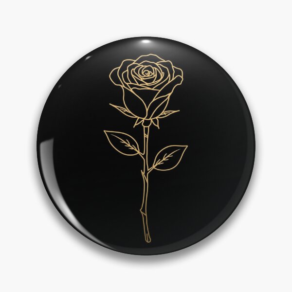 Artikelvorschau, Kopie von Golden Black Rose – Elegante minimalistische florale Linienzeichnung entworfen und verkauft von Cindralith.