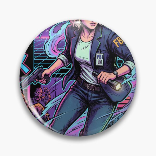 Item preview, Retro Cyberpunk Grace Ashcroft Resident Evil 9 Face Fears designed and sold by Senpaiwaves.