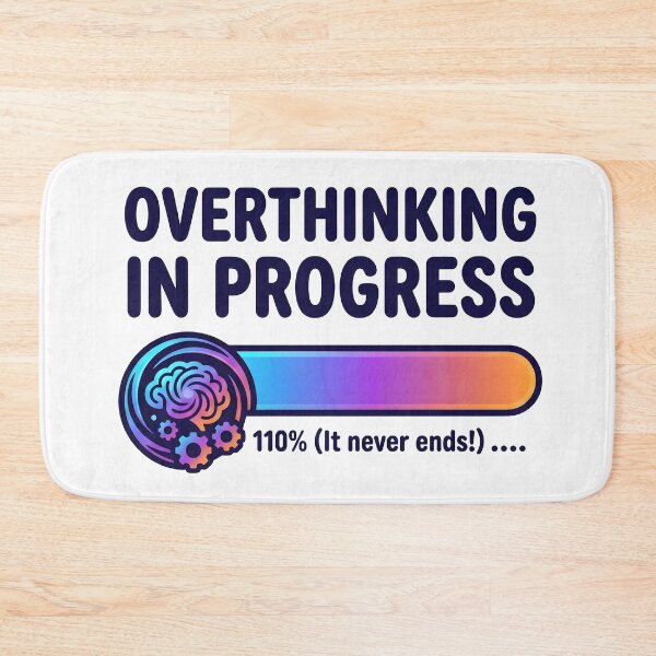 Item preview, overthink, thoughts, stress, mental health, mindfulness designed and sold by TrueArtVibes.