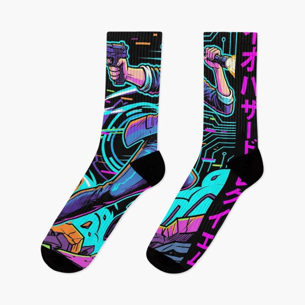 Item preview, Cyberpunk synthwave Retro RE9 Grace Ashcroft Raccoon City Return Art designed and sold by Senpaiwaves.