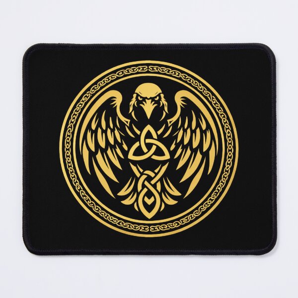 Item preview, Celtic Raven Ascendant – Sacred Bird Sigil | Gold Emblem designed and sold by OblivionRise.