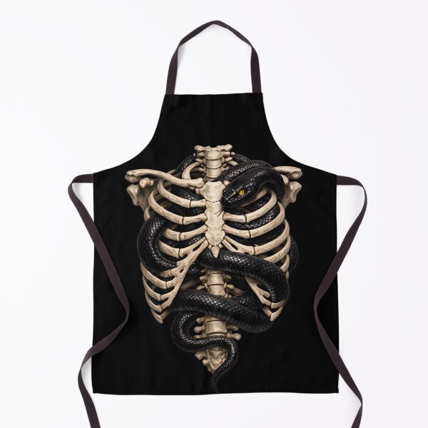 Item preview, Black Serpent Snake Wrapped Ribcage Gothic T-Shirt designed and sold by ArcanePrintsxo.