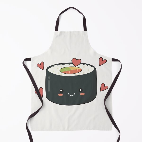Item preview, Happy Sushi Roll with Hearts Cute Foodie Aesthetic designed and sold by risingrocket.