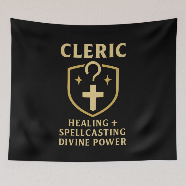 Item preview, Cleric – Fantasy RPG T-Shirt for Healers & Divine Casters designed and sold by WhisperFrame.