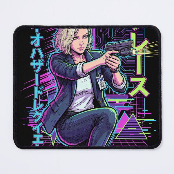Item preview, Retro Cyberpunk Synthwave Grace Ashcroft Resident Evil Requiem FBI Analyst Design designed and sold by Senpaiwaves.