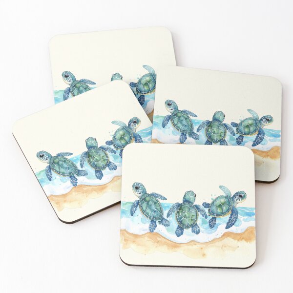 Item preview, Three small sea turtles in the ocean designed and sold by LiskoDesign.