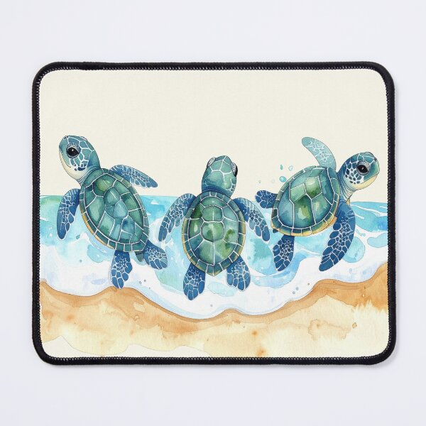 Item preview, Three small sea turtles in the ocean designed and sold by LiskoDesign.