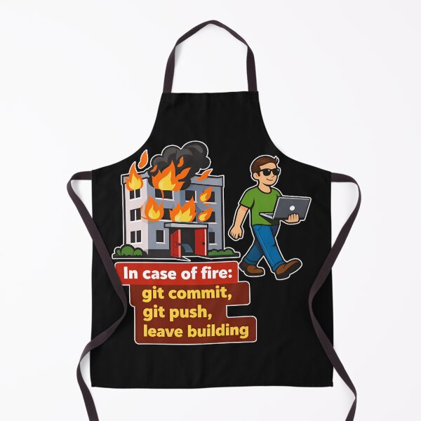 Item preview, In Case Of Fire Git Commit Git Push Funny Programmer designed and sold by Zenith Design.
