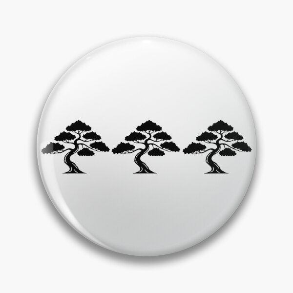 Item preview, Simple Japanese Logo - Three Matsu Pine Tree Silhouettes (black version) designed and sold by Studio-MiMi.