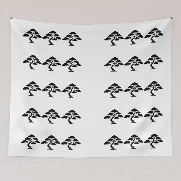 Item preview, Simple Japanese Logo - Three Matsu Pine Tree Silhouettes (black version) designed and sold by Studio-MiMi.