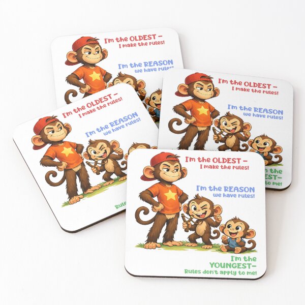 Item preview, Eclectic Monkey Siblings Pecking Order designed and sold by Eclectic Monkey.