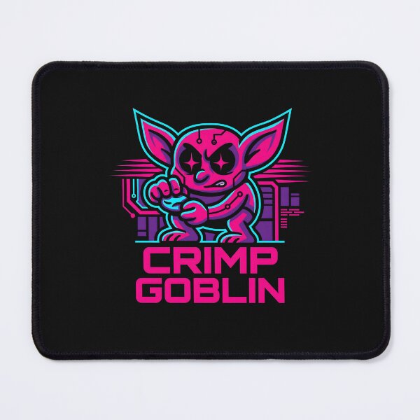 Item preview, Crimp Goblin Bouldering Neon Retrowave Climber designed and sold by MarCinu Art.