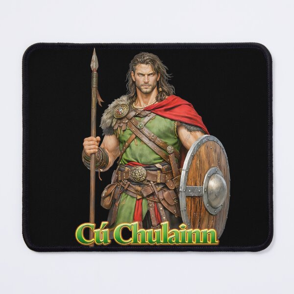 Item preview, Cú Chulainn legendary hero of Irish mythology known for his incredible strength as he defends Ulster designed and sold by OliDesigns.