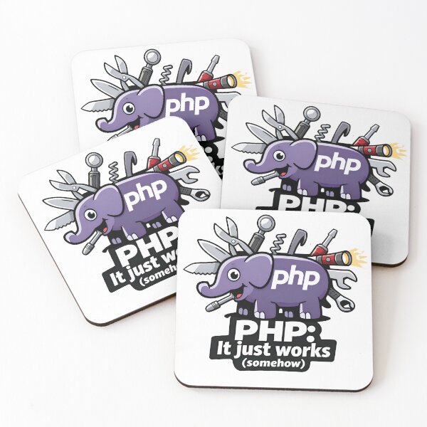 Item preview, PHP It Just Works Somehow Funny Web Developer designed and sold by Zenith Design.