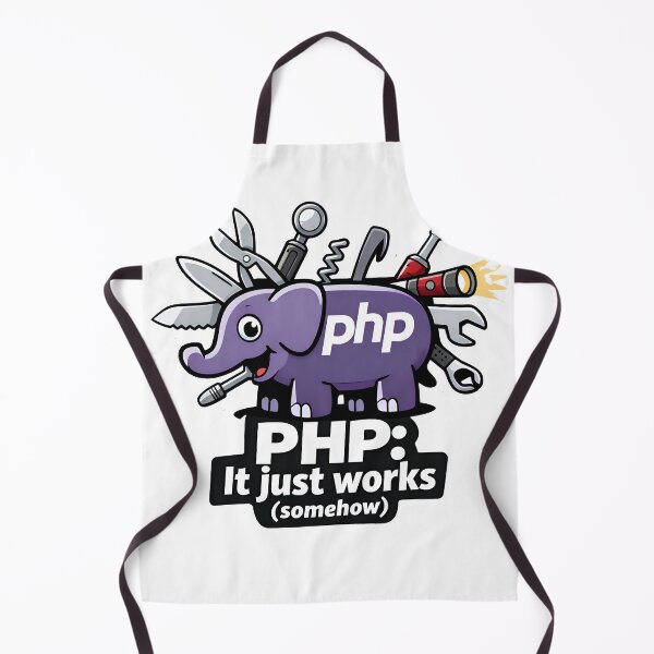 Item preview, PHP It Just Works Somehow Funny Web Developer designed and sold by Zenith Design.
