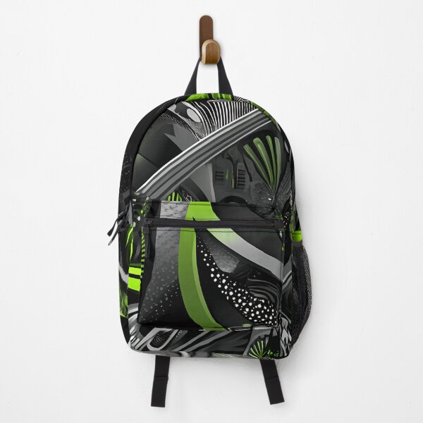 Item preview, Futuristic Abstract Energy – Neon Green & Black Digital Art designed and sold by AkiruAiStudio.