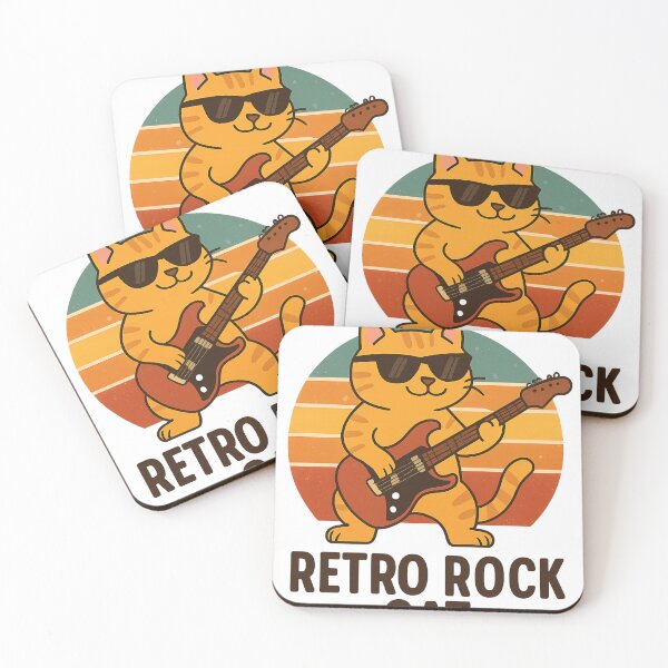 Item preview, Retro Rock Cat  designed and sold by bakroo.