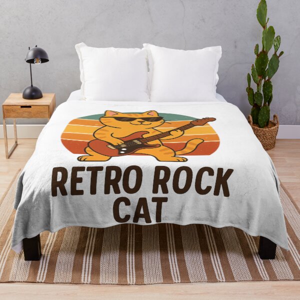 Item preview, Retro Rock Cat  designed and sold by bakroo.