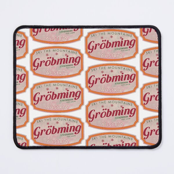 Item preview, Gröbming, Austria, Steiermark, Ski, textured skiing badge designed and sold by Wanderful-roads.