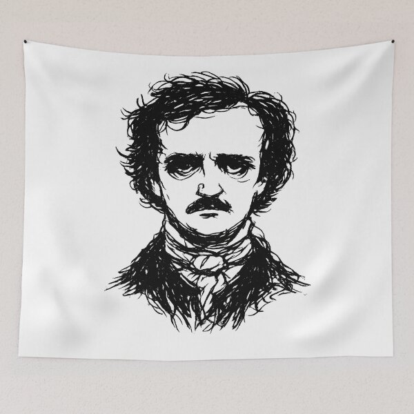 Item preview, Edgar Allan Poe Scribble Line Art Portrait designed and sold by Shoot-The-Moon.