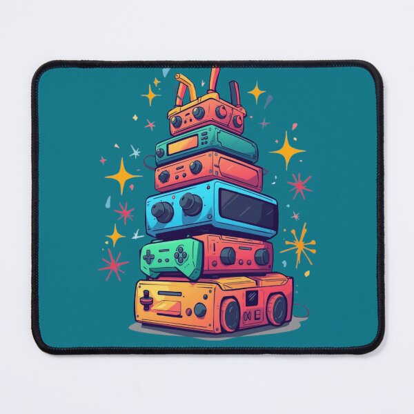 Item preview, Retro Gaming Consoles Stack - Nostalgic Video Game Era Design. designed and sold by LunaPrintCo.