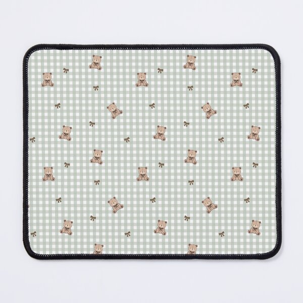 Item preview, Sage Gingham Teddy Bear Pattern designed and sold by caladayart.