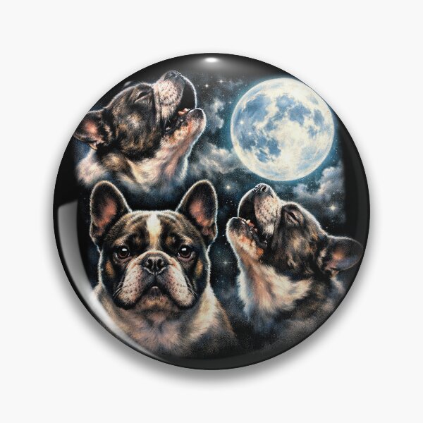 Item preview, Three French Bulldog Moon Vintage 90s Airbrush Y2K Grunge Graphic designed and sold by EvrmoodCo.