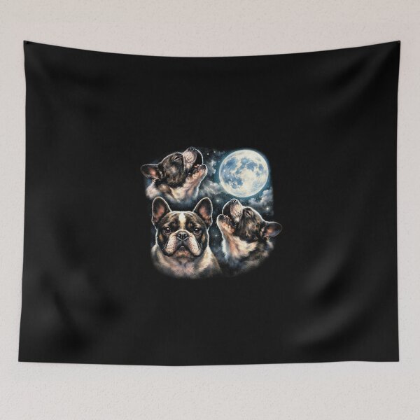 Item preview, Three French Bulldog Moon Vintage 90s Airbrush Y2K Grunge Graphic designed and sold by EvrmoodCo.