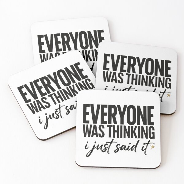 Item preview, Everyone Was Thinking It I Just Said It Bold Motivational Typography Poster Art designed and sold by ARTCREATESHOP.