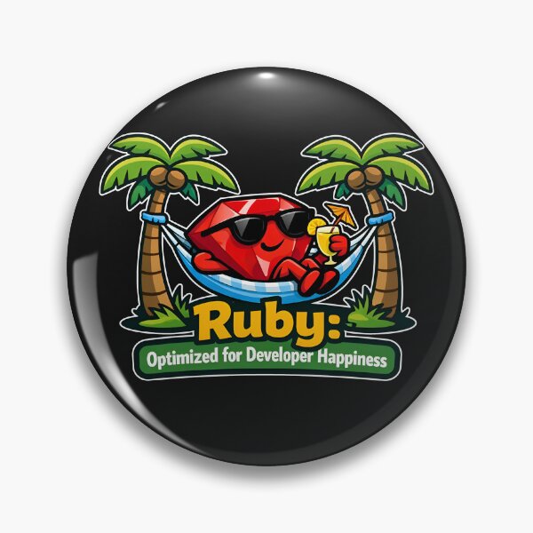 Item preview, Ruby Optimized For Developer Happiness Tech Design designed and sold by Zenith Design.