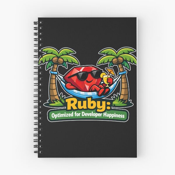 Item preview, Ruby Optimized For Developer Happiness Tech Design designed and sold by Zenith Design.
