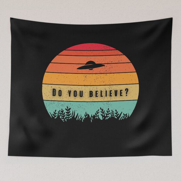 Item preview, Do You Believe ? UFO Retro sunset designed and sold by The-Tee-Box.