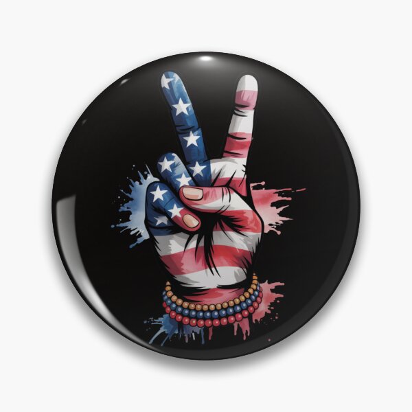 Item preview, USA Peace Sign Hand – American Flag Patriotic Pride Design designed and sold by WHDProduction45.