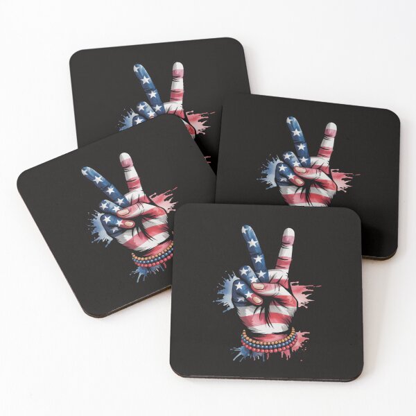 Item preview, USA Peace Sign Hand – American Flag Patriotic Pride Design designed and sold by WHDProduction45.