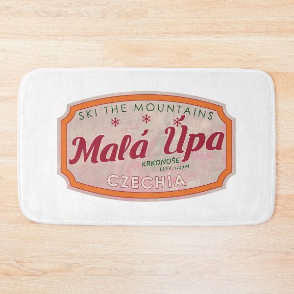 Item preview, Malá Úpa, Czechia, Krkonoše, Ski, textured skiing badge designed and sold by Wanderful-roads.