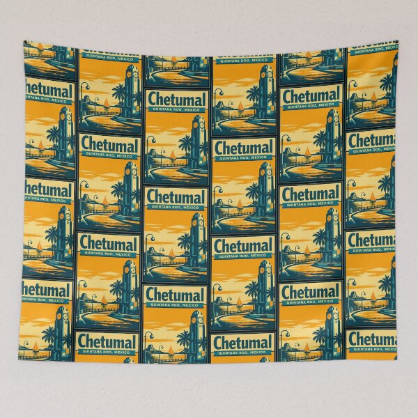 Item preview, Chetumal Quintana Roo, Mexico Vintage Travel Tourism Art designed and sold by TravelersGems.
