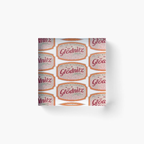 Item preview, Glödnitz, Austria, Kärnten, Ski, textured skiing badge designed and sold by Wanderful-roads.