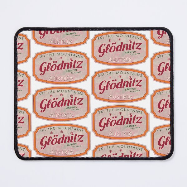 Item preview, Glödnitz, Austria, Kärnten, Ski, textured skiing badge designed and sold by Wanderful-roads.