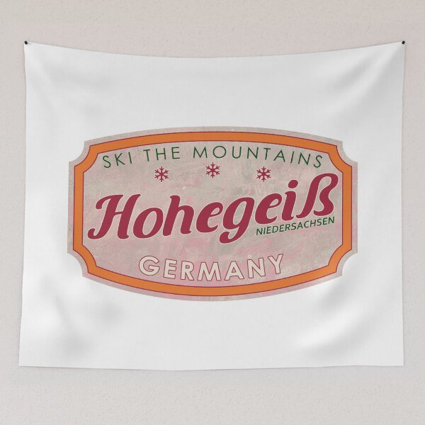 Item preview, Hohegeiß, Germany, Niedersachsen, Ski, textured skiing badge designed and sold by Wanderful-roads.