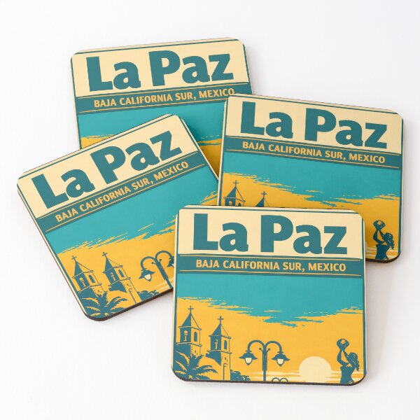 Item preview, La Paz Baja California Sur, Mexico Vintage Travel Tourism Art designed and sold by TravelersGems.