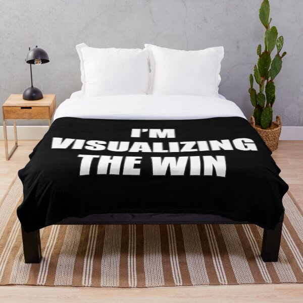 Aperçu de l'œuvre Je visualise la victoire - Typographie motivante audacieuse créée et vendue par Vision Crafted.