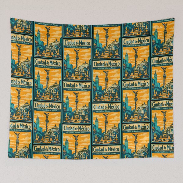 Item preview, Ciudad de Mexico, Mexico Vintage Travel Tourism Art designed and sold by TravelersGems.