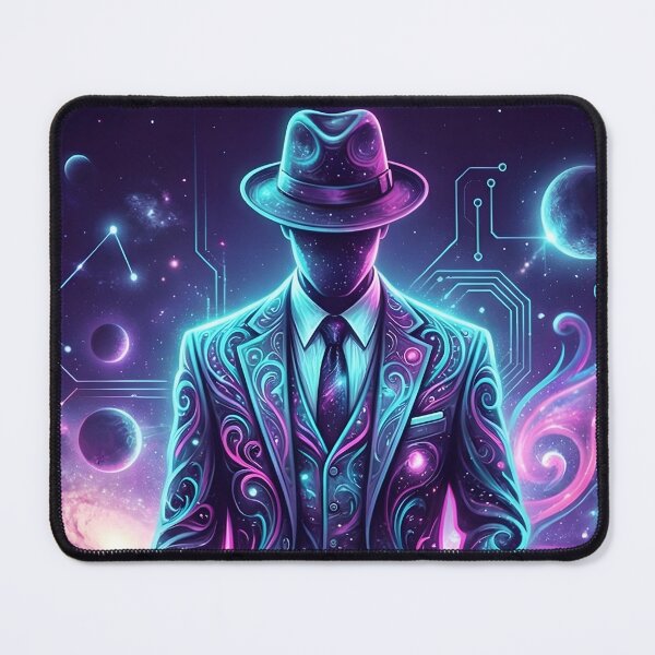 Item preview, Cosmic Noir Gentleman Surreal Galaxy Suit Art 2026 designed and sold by MarCinu Art.