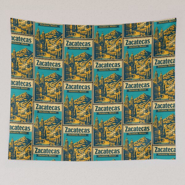 Item preview, Zacatecas, Mexico Vintage Travel Tourism Art designed and sold by TravelersGems.
