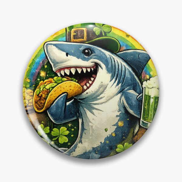 Item preview, St. Patrick's Day Taco Shark and Green Beer designed and sold by royalswin.