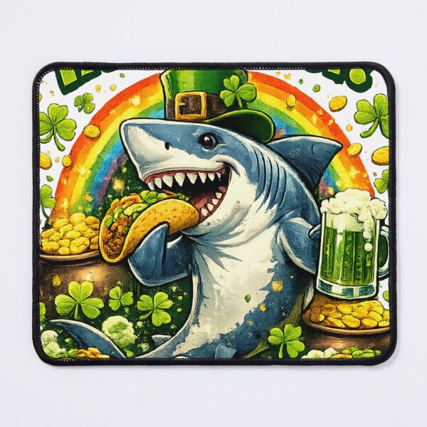 Item preview, St. Patrick's Day Taco Shark and Green Beer designed and sold by royalswin.