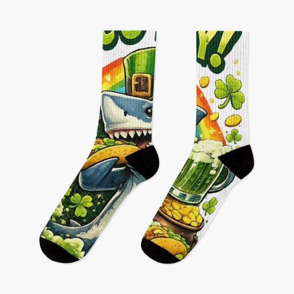 Item preview, St. Patrick's Day Taco Shark and Green Beer designed and sold by royalswin.